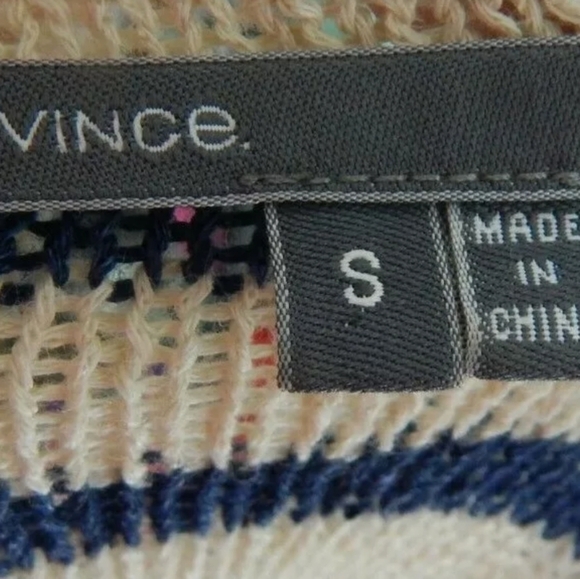 Vince Linen Striped Boat Neck Sweater - Picture 2 of 3